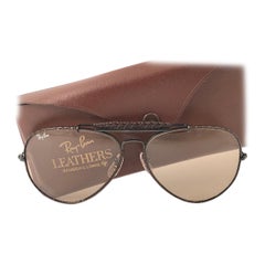 Nuevas gafas de sol Vintage Ray Ban Leathers Outdoorsman 62Mm Woven Changeable