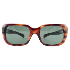 Neu Vintage Ray Ban Monti Schildpatt 1970er Graue Lenses USA Sonnenbrille, neu, Vintage
