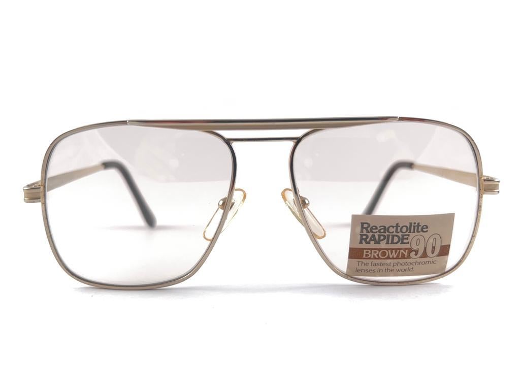 New Vintage Reactolite Rapide Photochromic Sunglasses 1970'S France For Sale 3