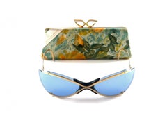 New Vintage Renauld of France 1965 " The Bikini " Gold Spectaculars Sunglasses