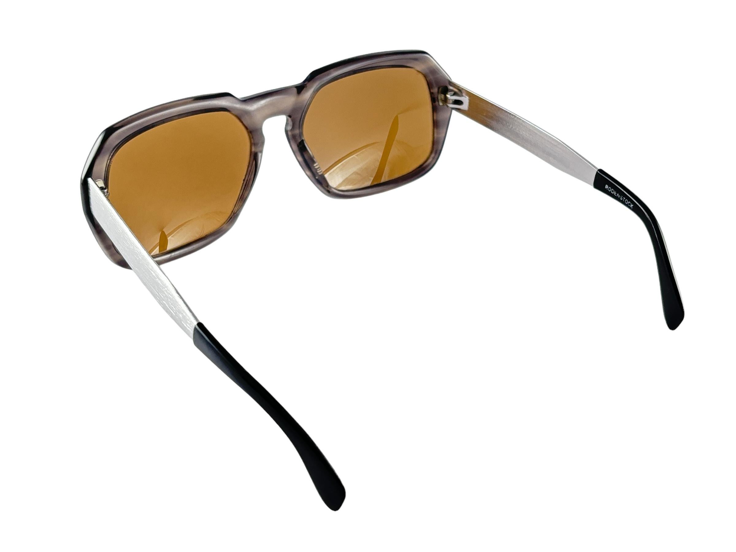 New Vintage Rodenstock Molveno Oversized Metallic Brown 1970's Sunglasses For Sale 8