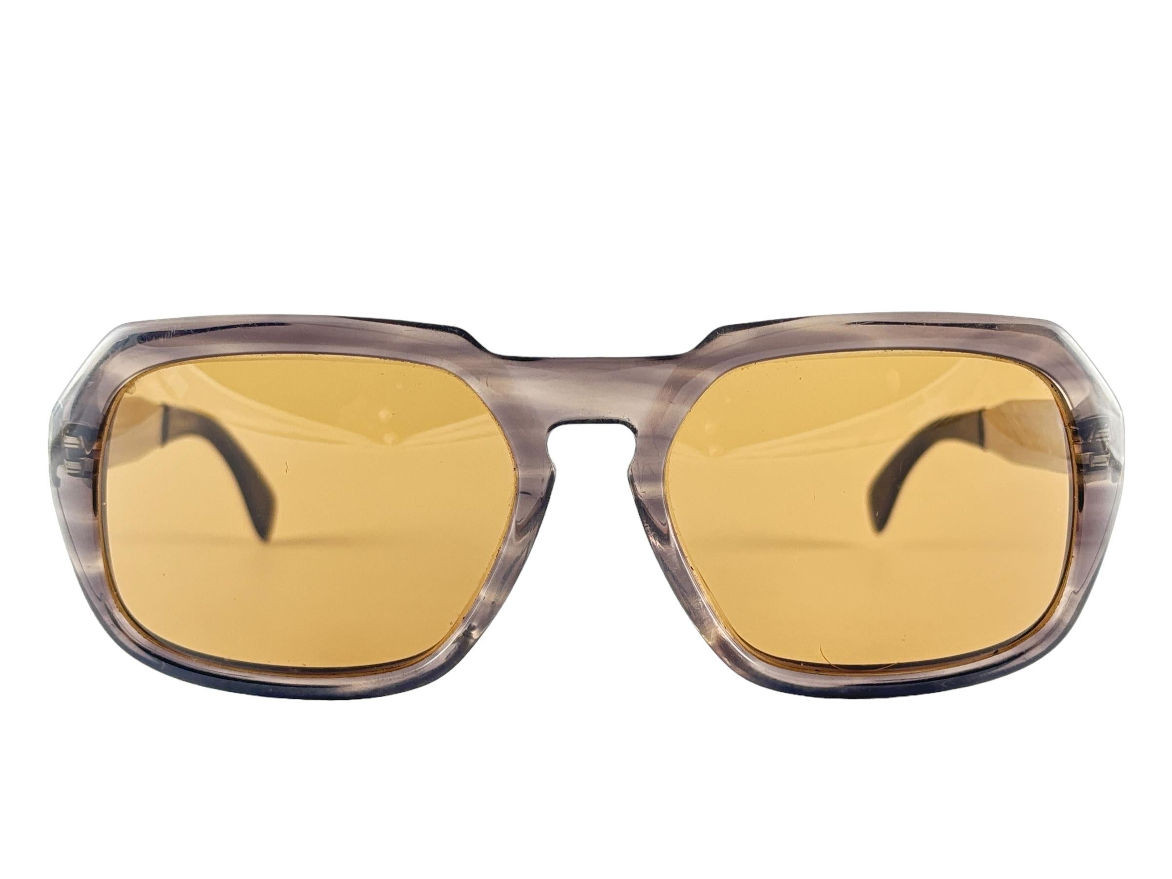 Women's or Men's New Vintage Rodenstock Molveno Oversized Metallic Brown 1970's Sunglasses For Sale