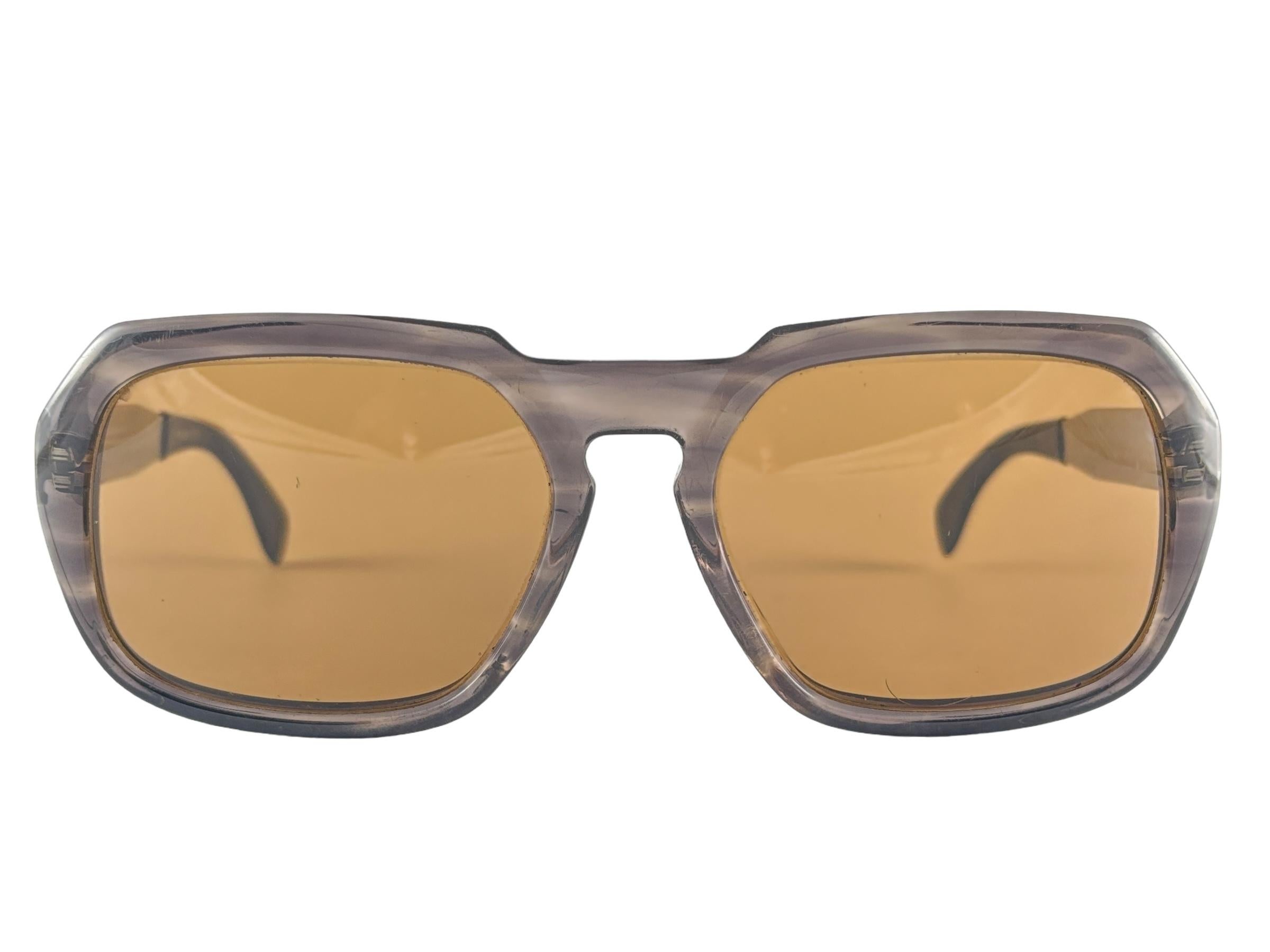 New Vintage Rodenstock Molveno Oversized Metallic Brown 1970's Sunglasses For Sale 1