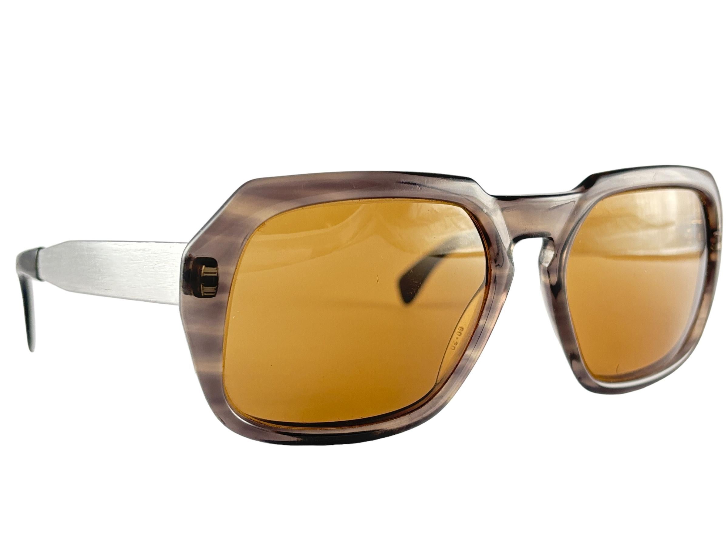 New Vintage Rodenstock Molveno Oversized Metallic Brown 1970's Sunglasses For Sale 3