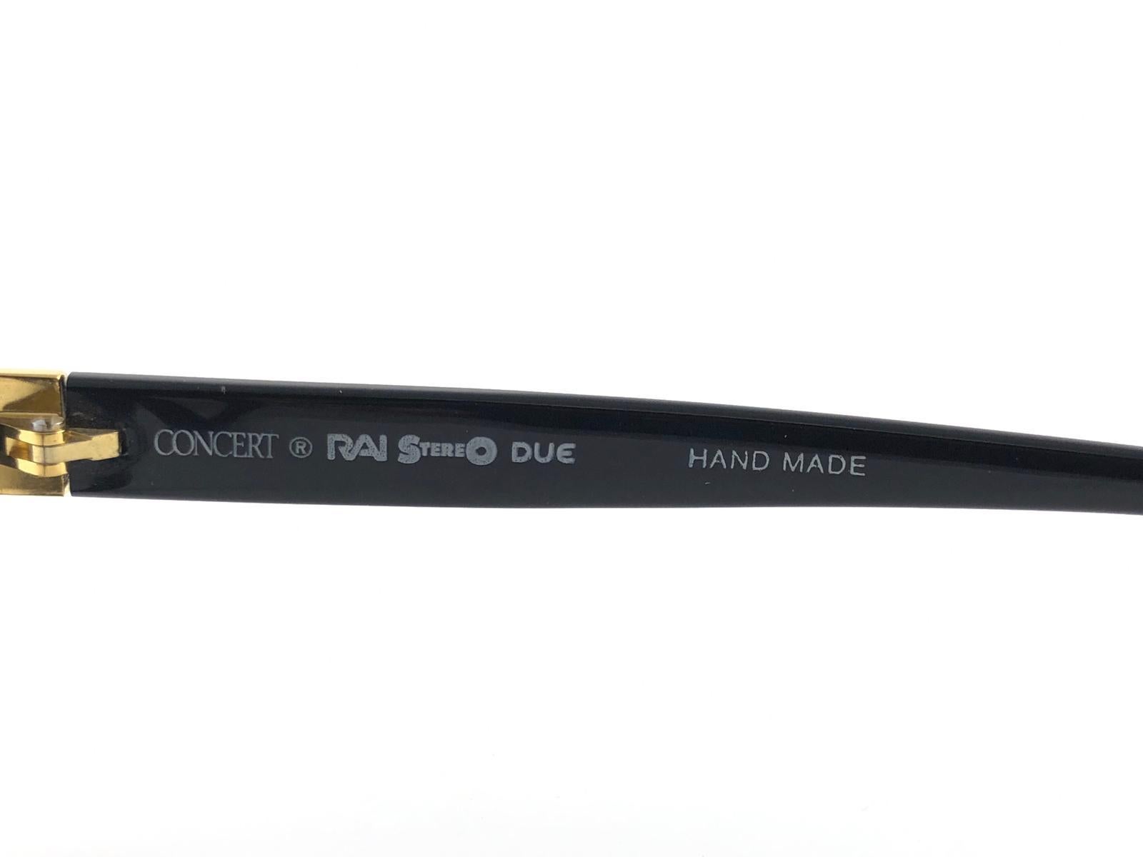 Nouvelles lunettes de soleil vintage rondes concerto noires et élégantes avec étiquette RX, 1990 Neuf - En vente à Baleares, Baleares