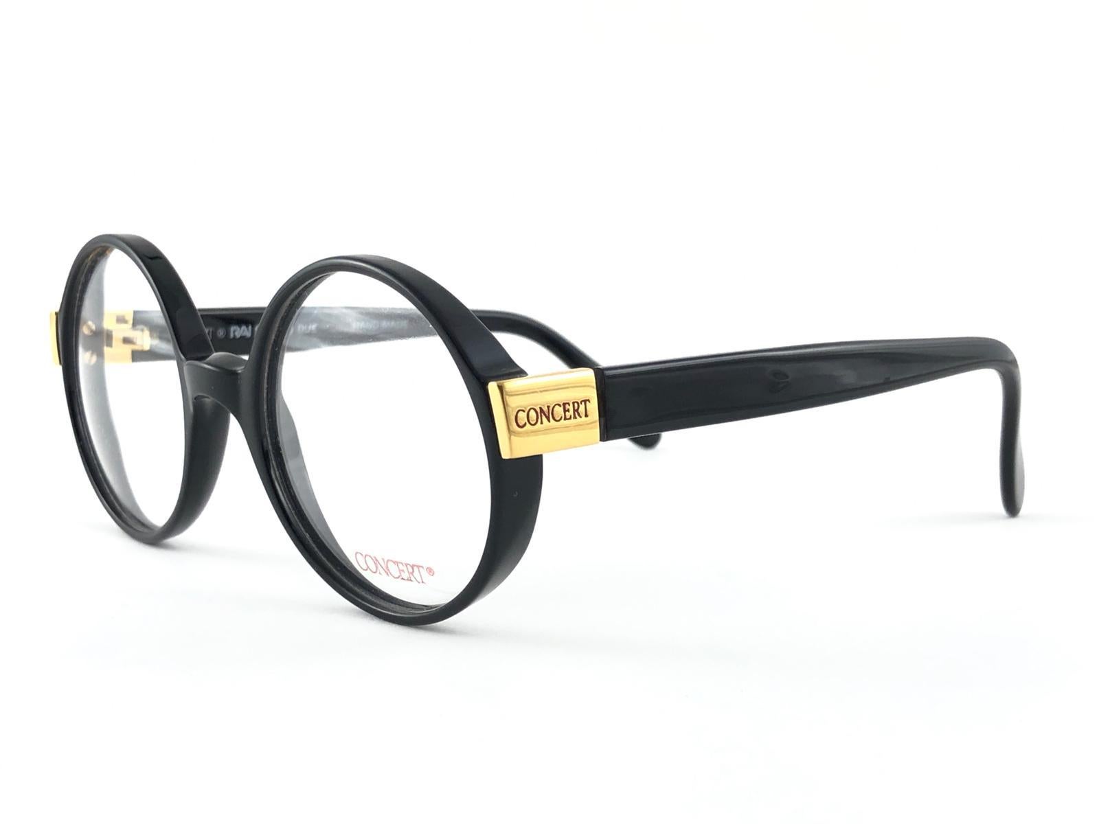 Nouvelles lunettes de soleil vintage rondes concerto noires et élégantes avec étiquette RX, 1990  en vente 4