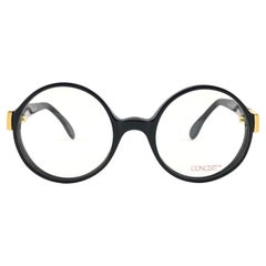 Nouvelles lunettes de soleil vintage rondes concerto noires et élégantes avec étiquette RX, 1990 