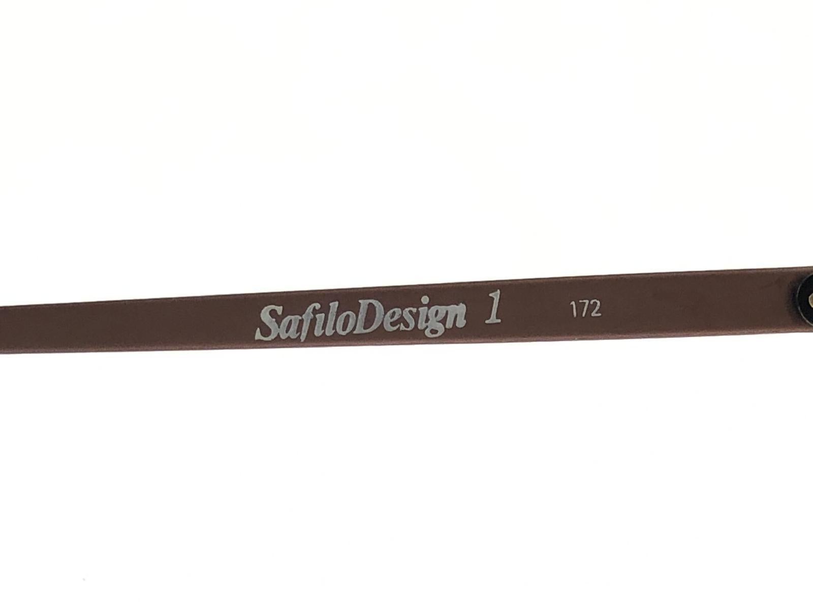 Women's or Men's New Vintage Safilo Design 1 172 Copper Mate Aviator 80's Sunglasses Madein Italy