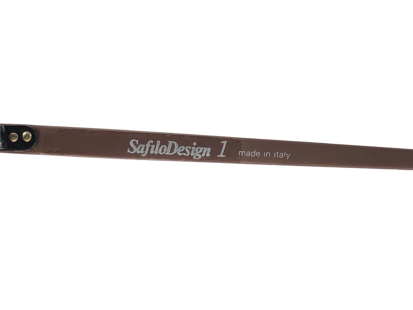 New Vintage Safilo Design 1 172 Copper Mate Aviator 80's Sunglasses Madein Italy 1