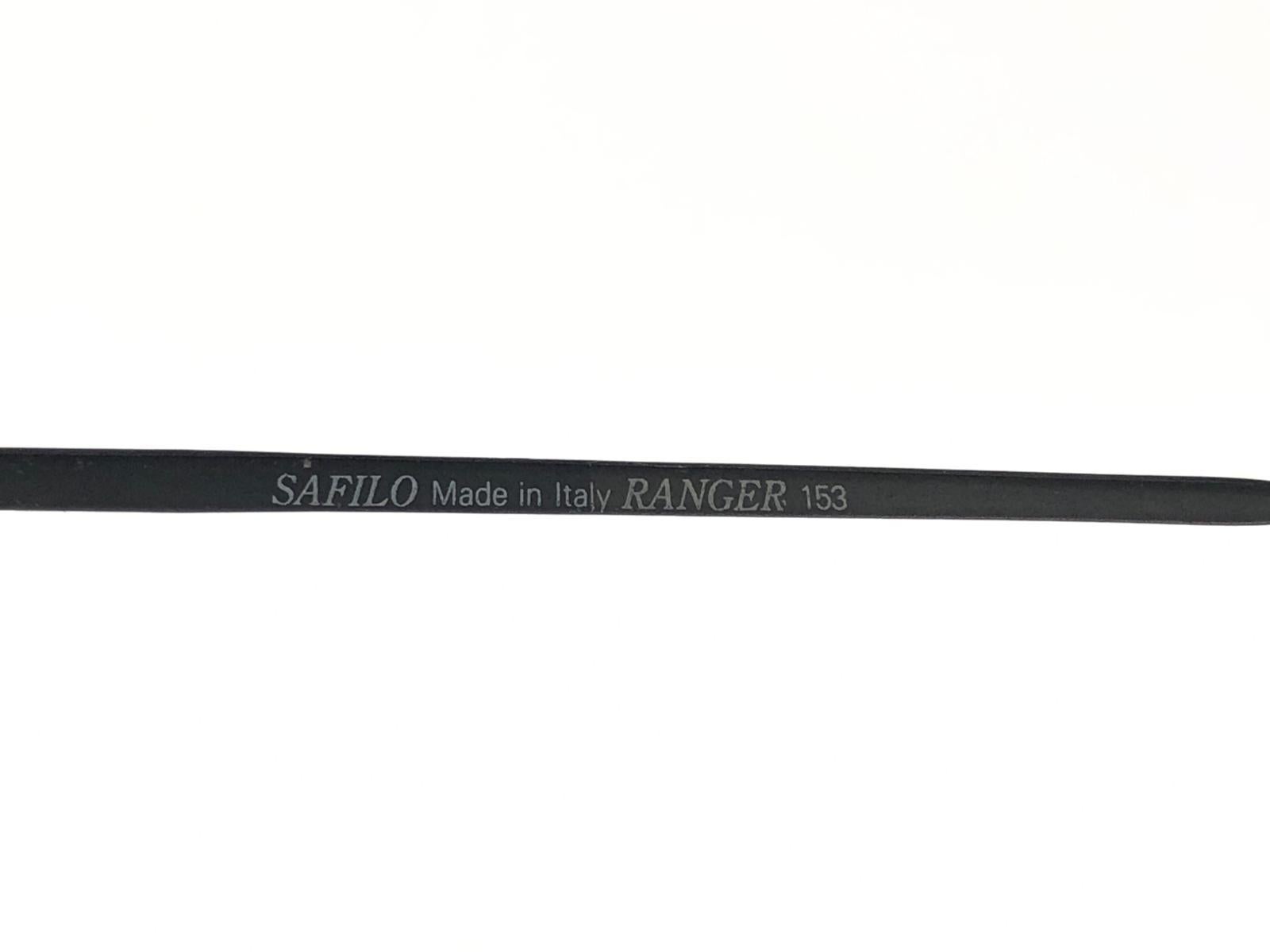 New Vintage Safilo Ranger 153 Gun Metal Aviator 1980's Sunglasses Made in Italy For Sale 1