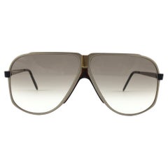 Neu Vintage Safilo Sporting 157 Graue Aviator-Sonnenbrille, hergestellt in Italien, 1980er Jahre