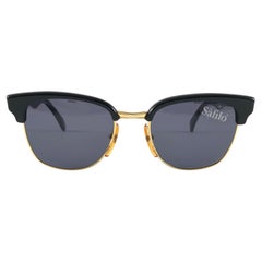 Nouvelles lunettes de soleil vintage Safilo Team 419 « » Clubmaster Style des années 1980 fabriquées en Italie