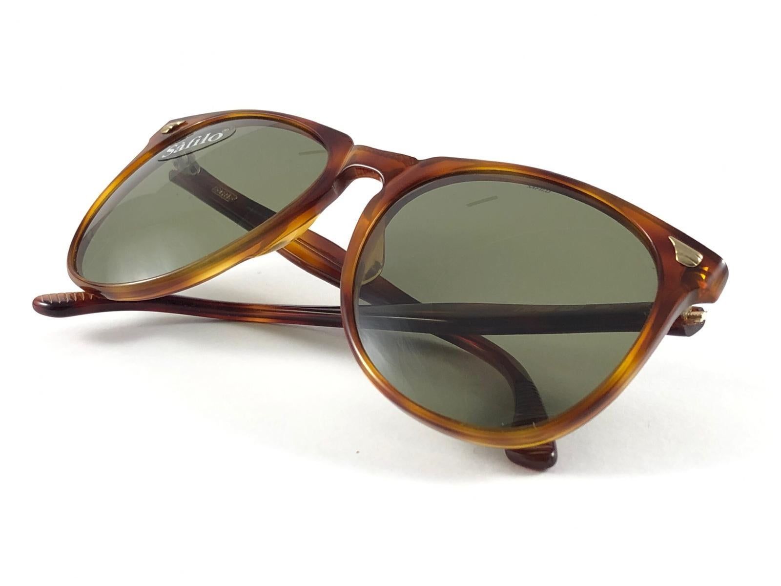 New Vintage Safilo Team 429 Tortoise Frame Made in Italy 1980's Sunglasses For Sale 4