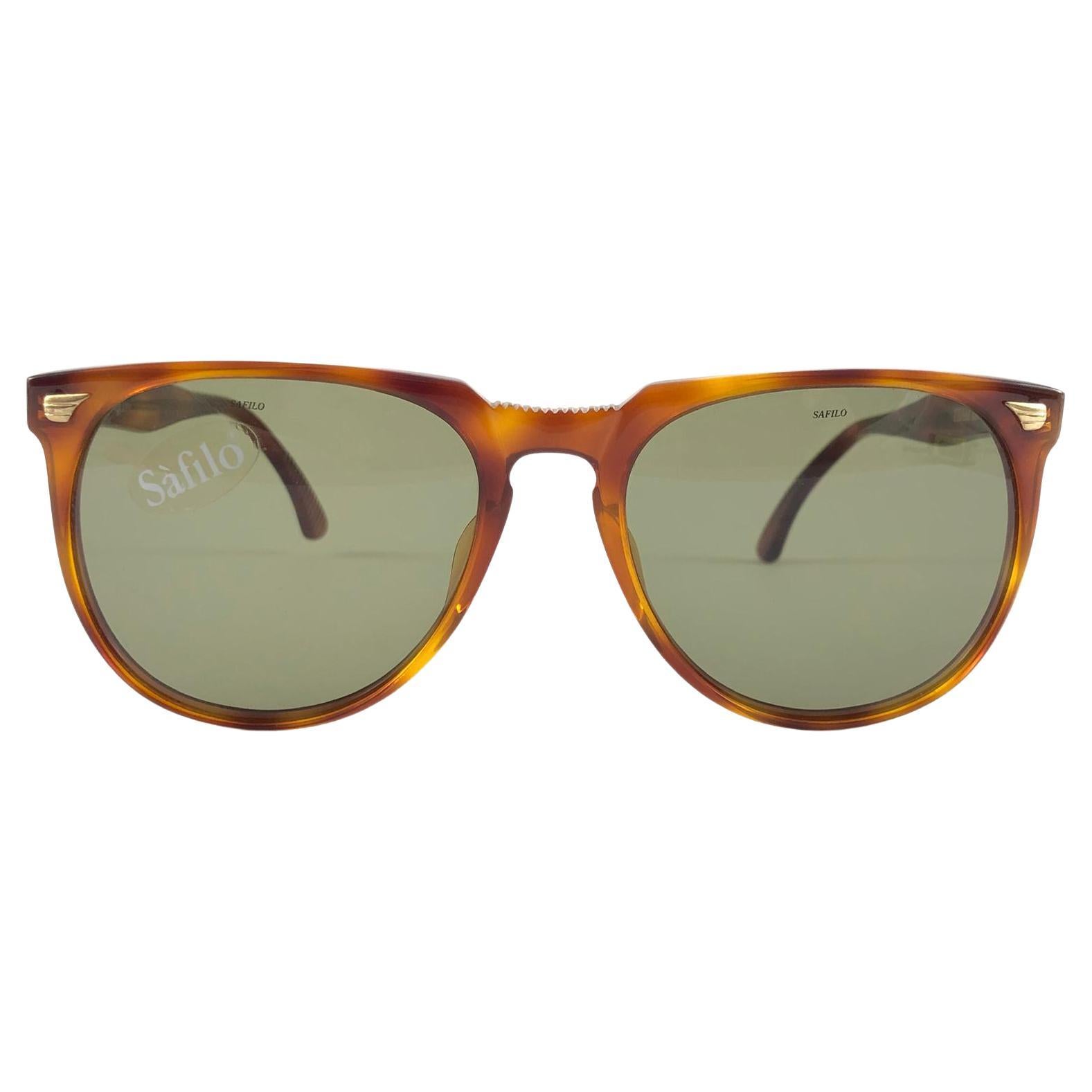 New Vintage Safilo Team 429 Tortoise Frame Made in Italy 1980's Sunglasses
