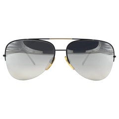 Nuovo Occhiali da sole vintage Safilo Ufo 2000 Half Frame Aviator anni '80 Made in Italy