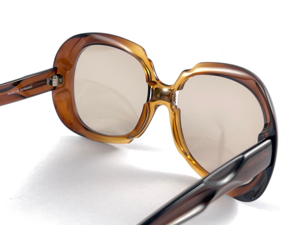   Neu Vintage Saphira G05 Transluzente Bernstein Optyl-Sonnenbrille 80er Jahre Deutschland im Angebot 5