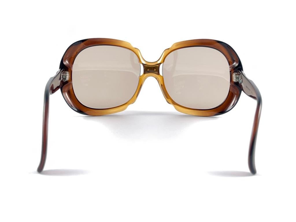 Nuevas gafas de sol Vintage Saphira G05 Optyl ámbar translúcido años 80 Alemania en venta 6