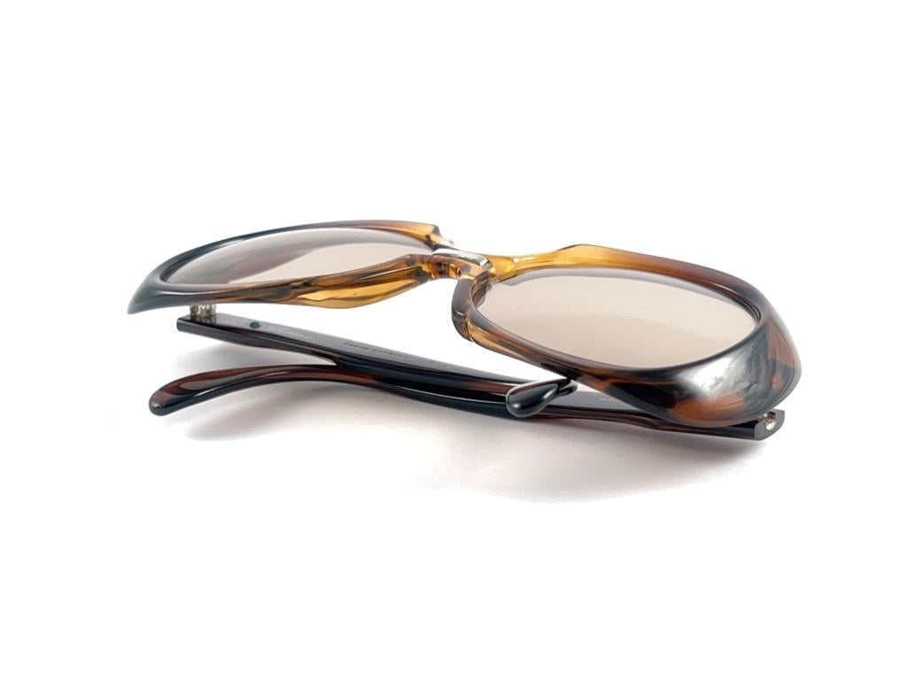 Nuevas gafas de sol Vintage Saphira G05 Optyl ámbar translúcido años 80 Alemania en venta 7