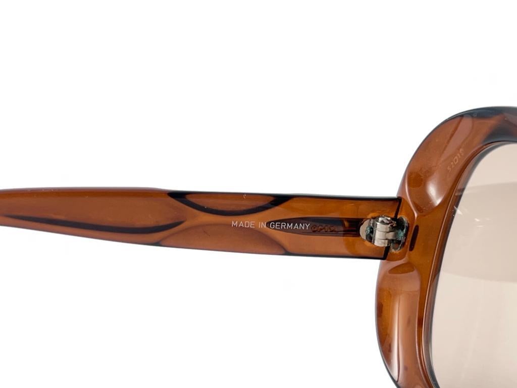   Neu Vintage Saphira G05 Transluzente Bernstein Optyl-Sonnenbrille 80er Jahre Deutschland im Angebot 4