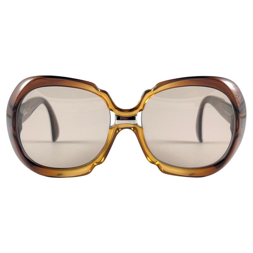   Neu Vintage Saphira G05 Transluzente Bernstein Optyl-Sonnenbrille 80er Jahre Deutschland im Angebot
