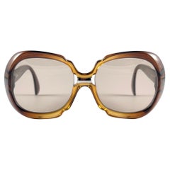   New Vintage Saphira G05 Translucent Amber Optyl Sunglasses 80'S Germany