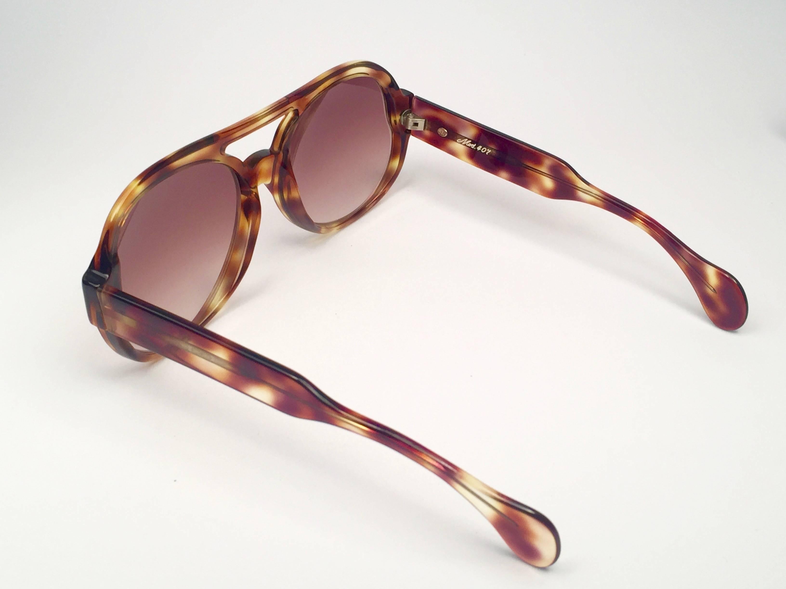 Women's or Men's New Vintage Serge Kirchhofer Tortoise  Mod 407 Oversized Sunglasses Austria