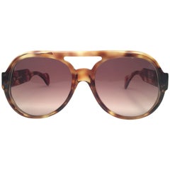 Neue Vintage Serge Kirchhofer Tortoise Mod 407 übergroße Sonnenbrille Österreich