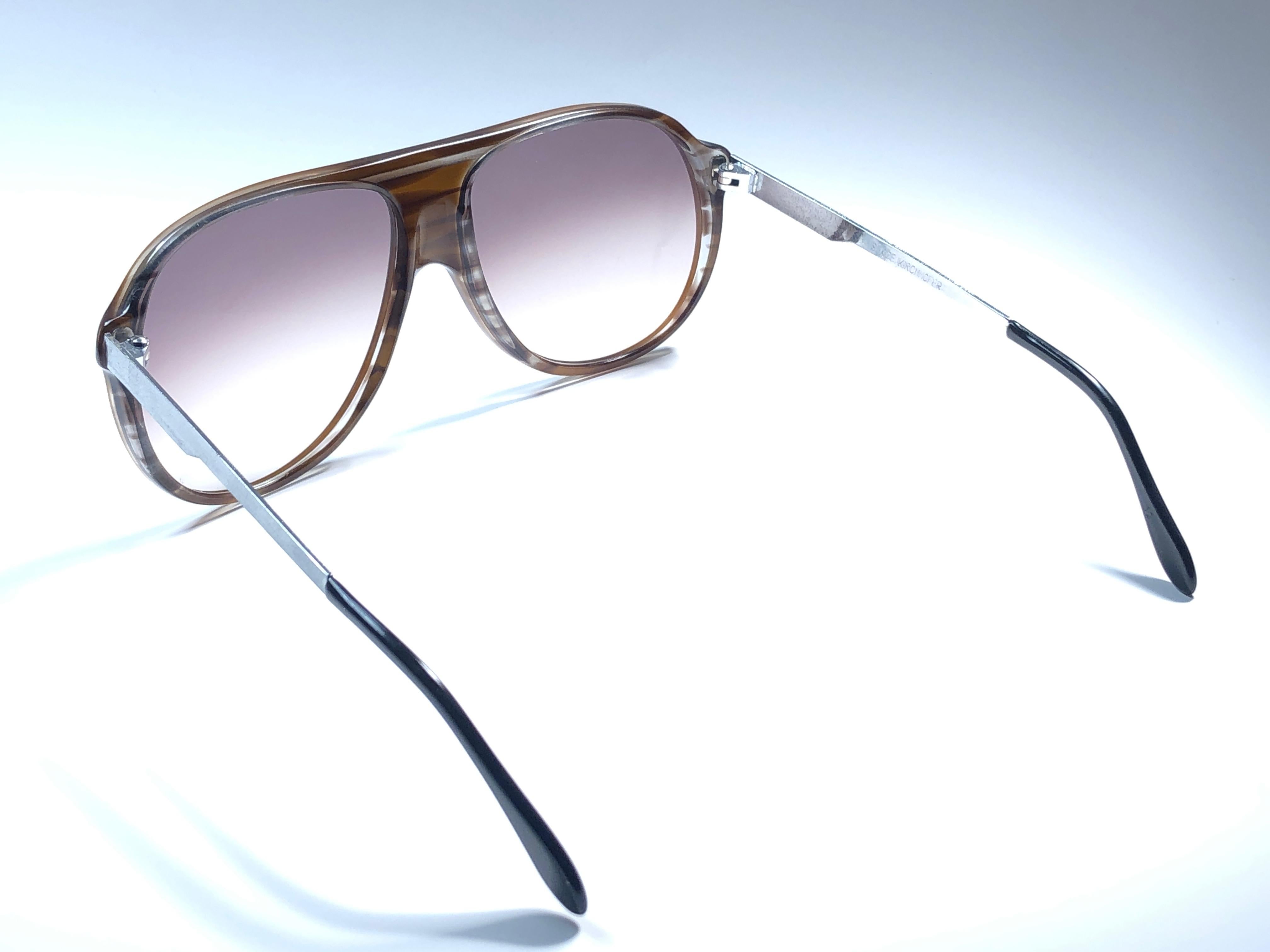 Gray New Vintage Serge Kirchhofer Tortoise  Mod 953 Oversized Sunglasses Austria