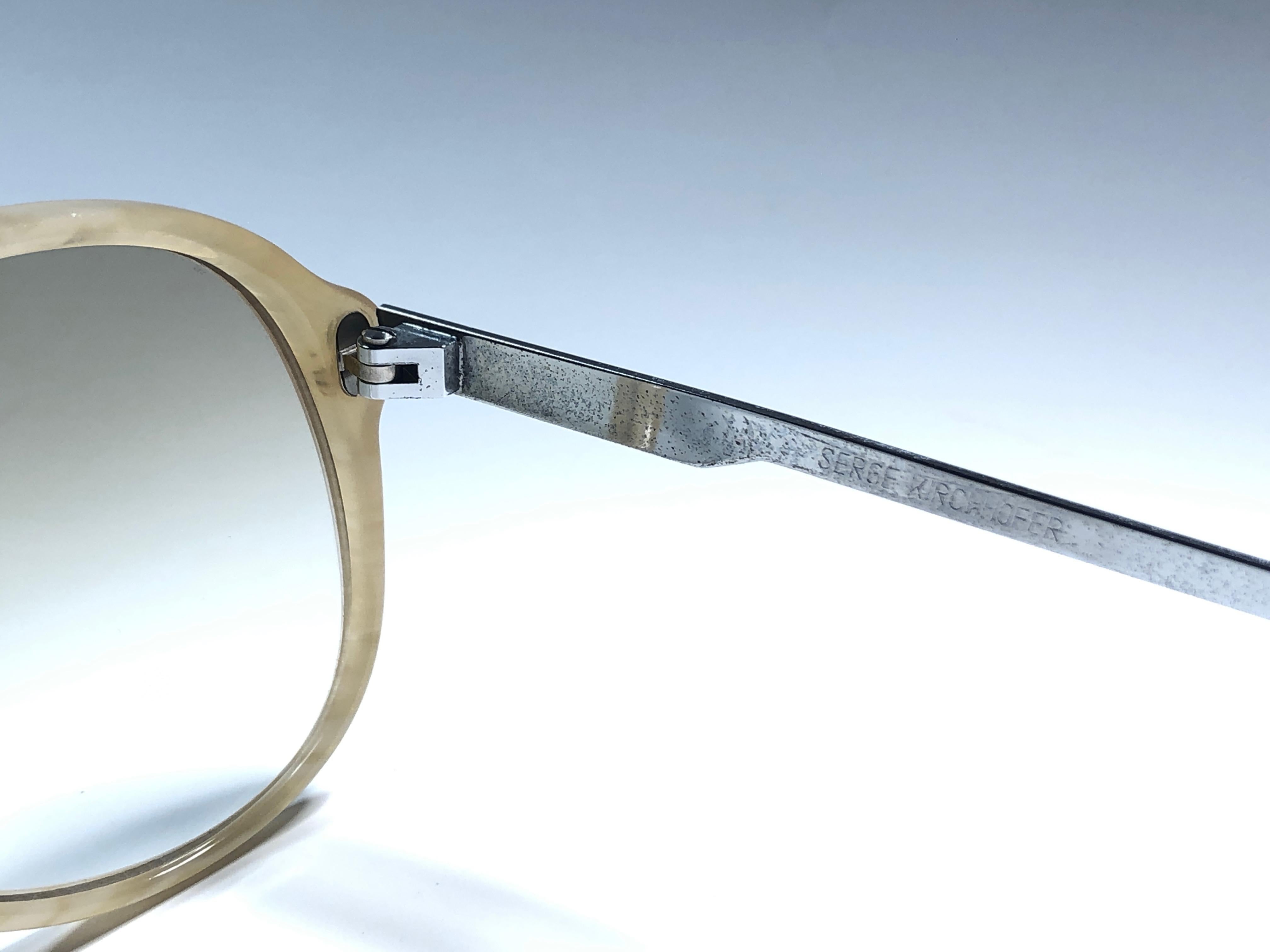 Gray New Vintage Serge Kirchhofer Tortoise  Mod 954 Oversized Sunglasses Austria For Sale