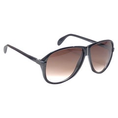 Vintage Silhouette 4005 Schwarz & Silber 1980er Jahre Sonnenbrille