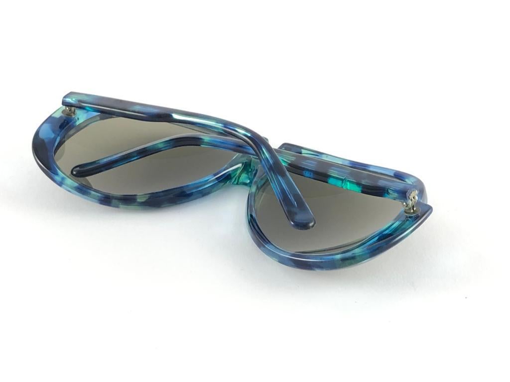 New Vintage Silhouette 567 Oversized Translucent Marbled Sunglasses 70s Austria For Sale 3