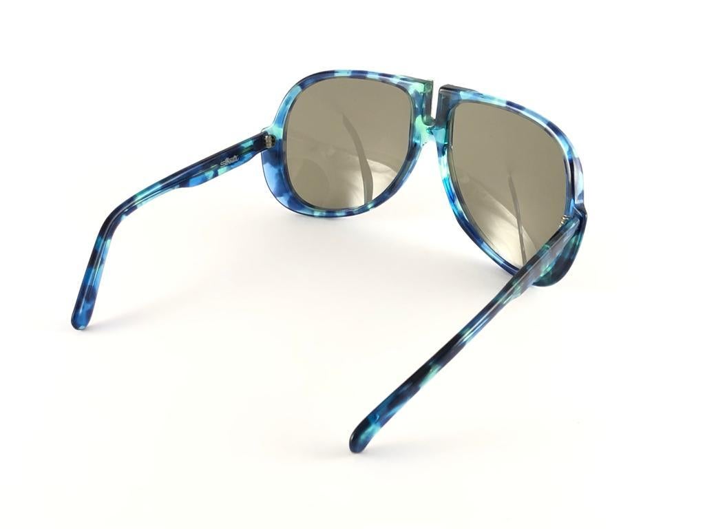 New Vintage Silhouette 567 Oversized Translucent Marbled Sunglasses 70s Austria In New Condition For Sale In Baleares, Baleares