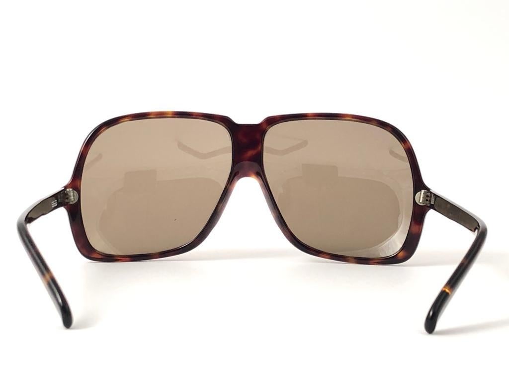 New Vintage Silhouette 785 Oversized Tortoise Germany 1970 Sunglasses  In New Condition In Baleares, Baleares