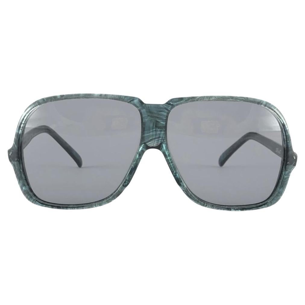 New Vintage Silhouette 785 Oversized Translucent Marbled Austria 70s Sunglasses  For Sale