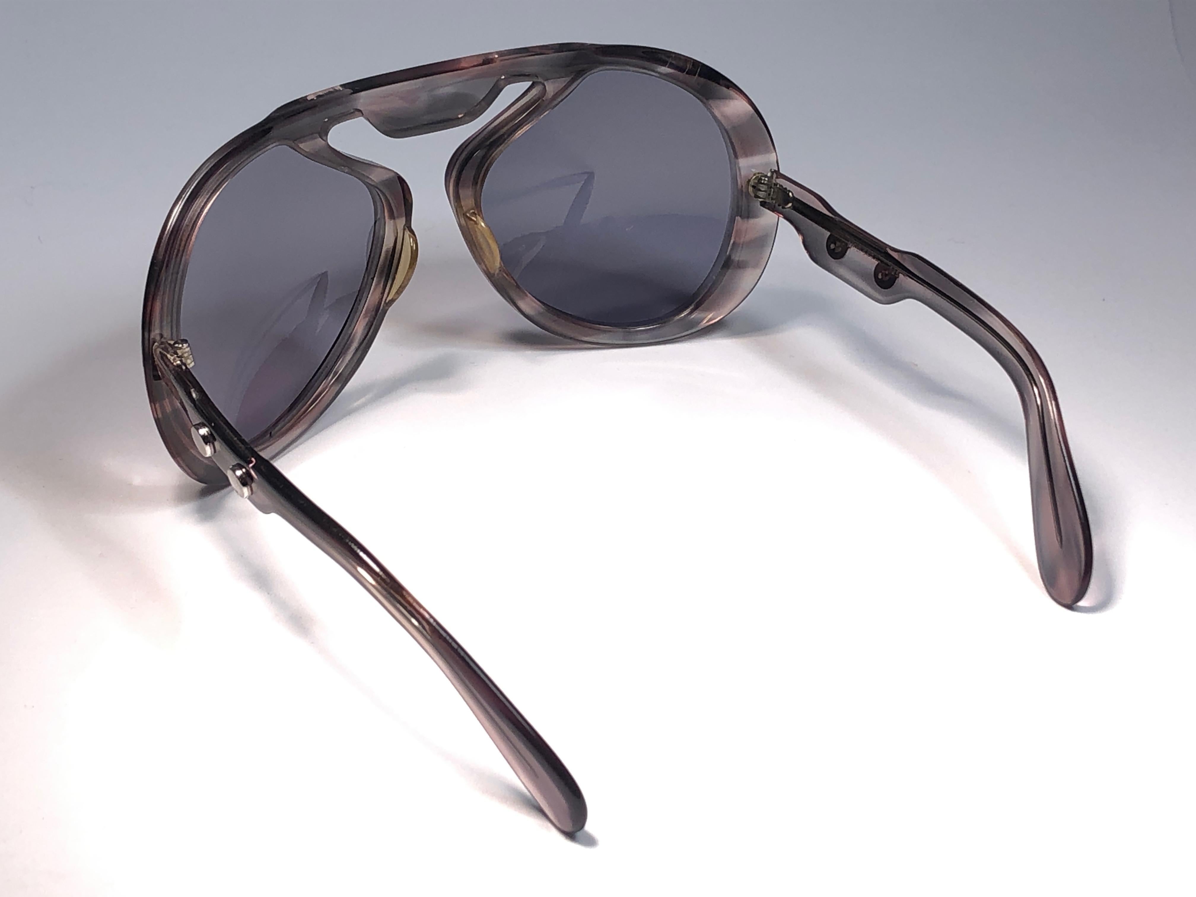 Women's or Men's New Vintage Silhouette Clear Oversized Silver Funk Germany 1970 Sunglasses 