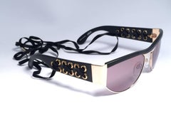 New Vintage Silhouette Corset Iconic Purple Lenses 1980's Sunglasses