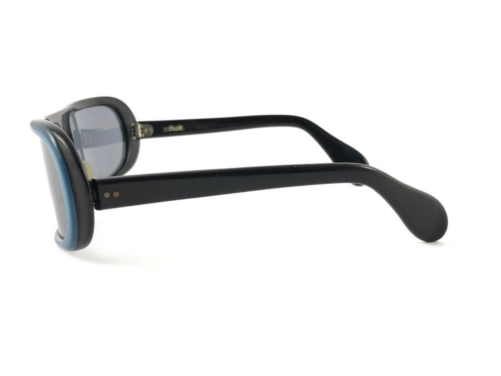 Gafas de sol nuevas Vintage Silhouette Máscara verde y azul Años 80 en venta 4