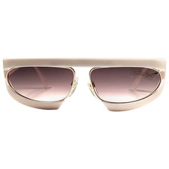 Neu Vintage Silhouette Maske M8020 Weiß 1980er Jahre Sonnenbrille
