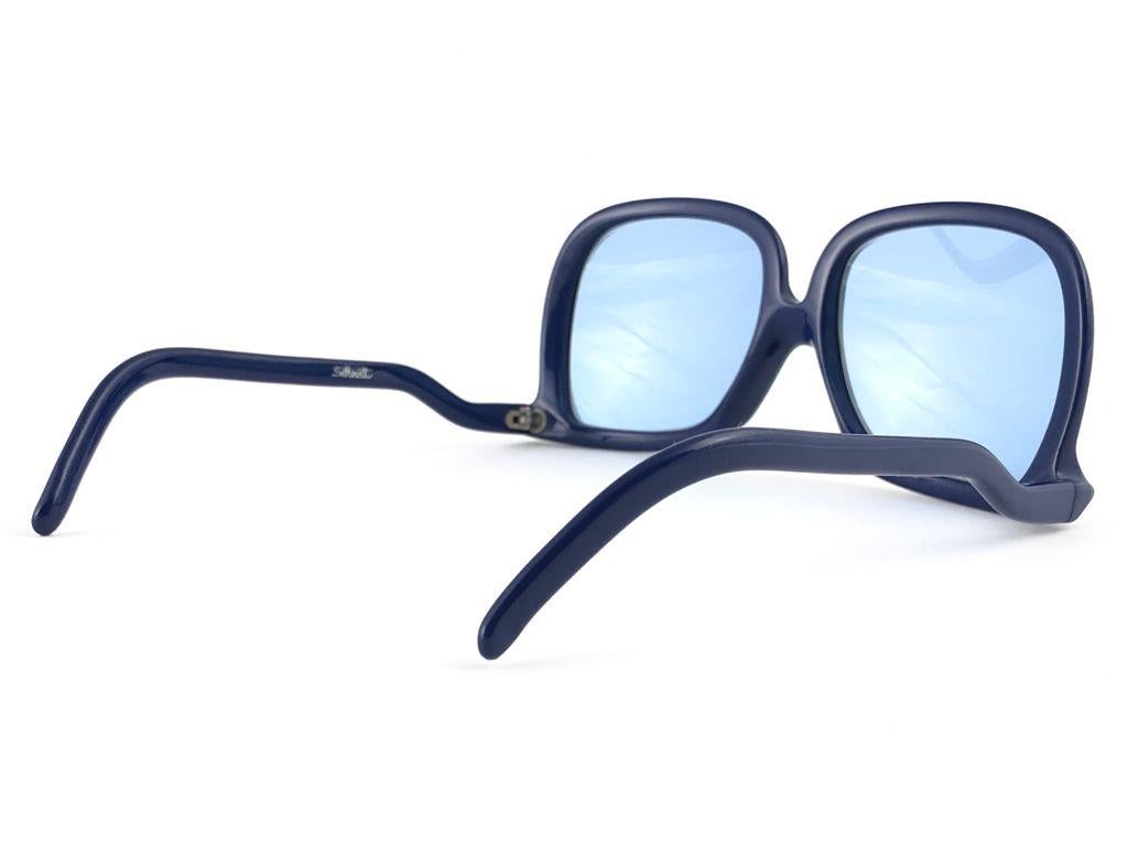Women's or Men's New Vintage Silhouette Mod 64 Blue & Green Funk Germany 1980 Sunglasses 