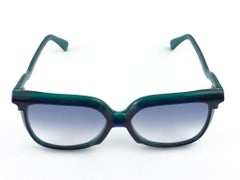 Nuovo Occhiali da sole vintage Silhouette Mod 70 Blue & Green Funk Germany 1980