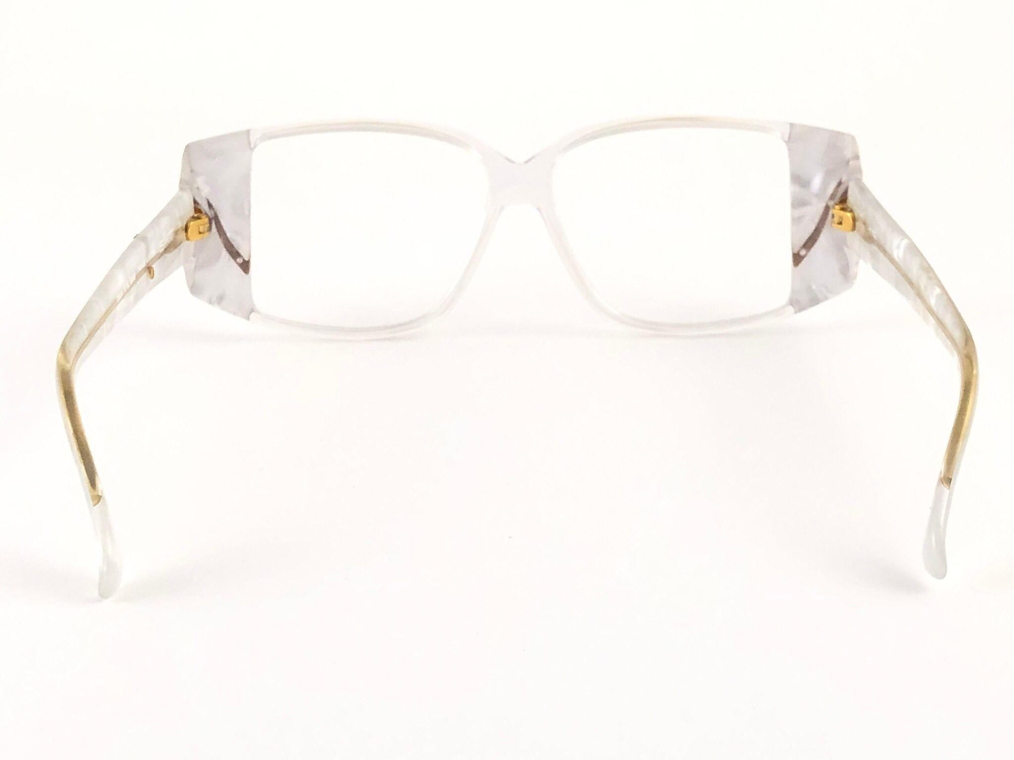 Nouvelles lunettes de soleil vintage en or 18 carats avec silhouette en nacre, Autriche, 1970 en vente 3