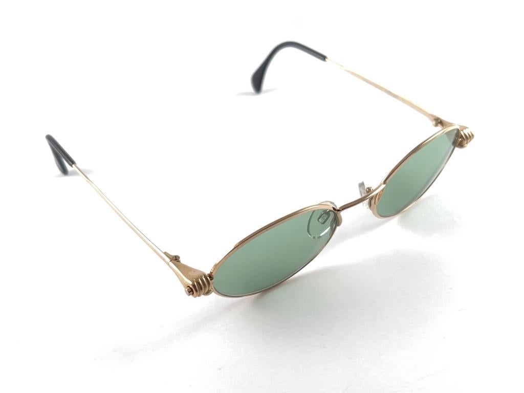Lunettes de soleil vintage neuves avec silhouette ovale et aiguilles de course V 6052 Allemagne, 1970 en vente 3