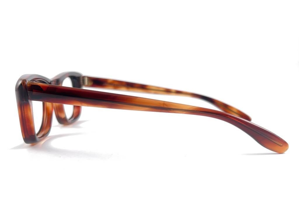 New Vintage Small Rx Tortoise Bausch & Lomb Mid Century Sunglasses B&L Usa Unisexe en vente