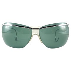 New Retro Sol Amor Silver Lightweight Rimless Wrap Frame Sunglasses 60s France