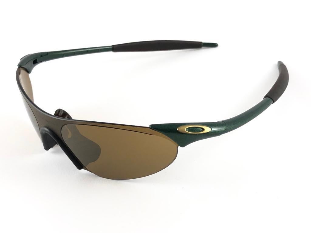 Neu Vintage Sports Oakley 0,7 JOKER Gold Iridium-Lenses 1999 Sonnenbrille, Vintage, Eichenholz  im Angebot 5