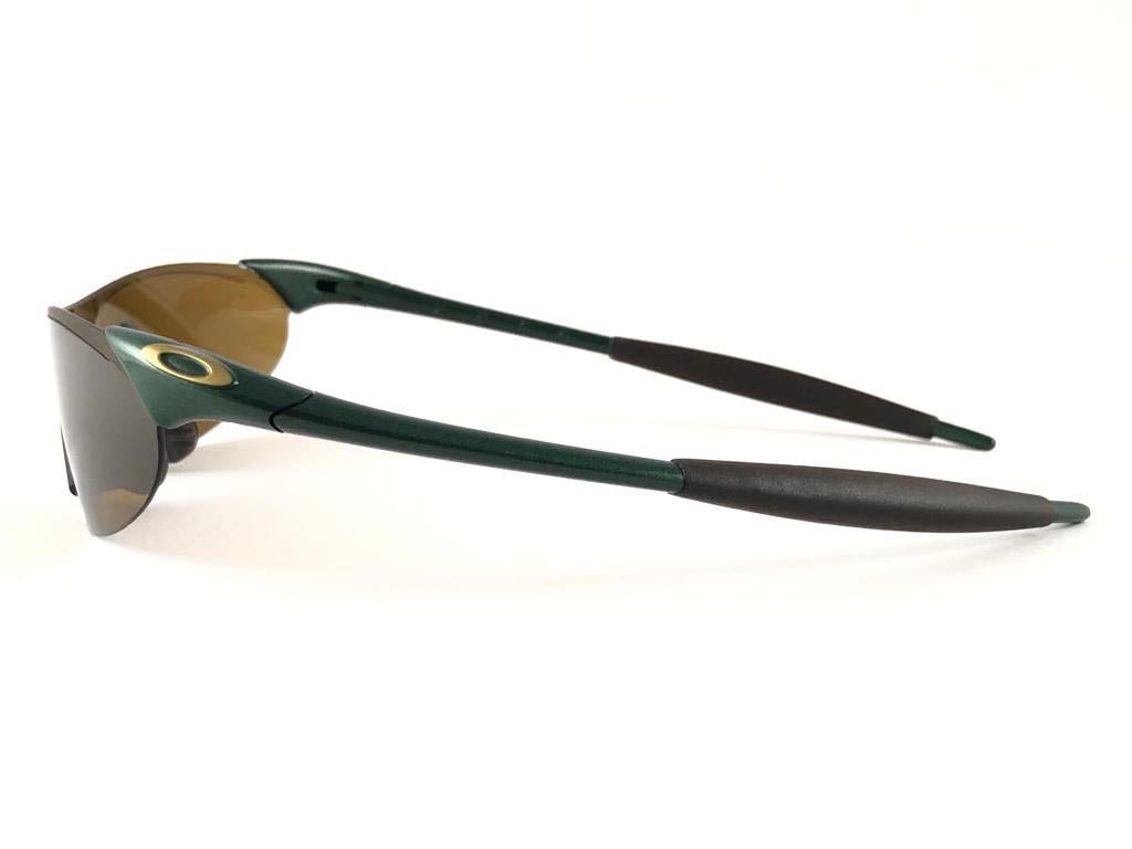 Neu Vintage Sports Oakley 0,7 JOKER Gold Iridium-Lenses 1999 Sonnenbrille, Vintage, Eichenholz  im Angebot 10