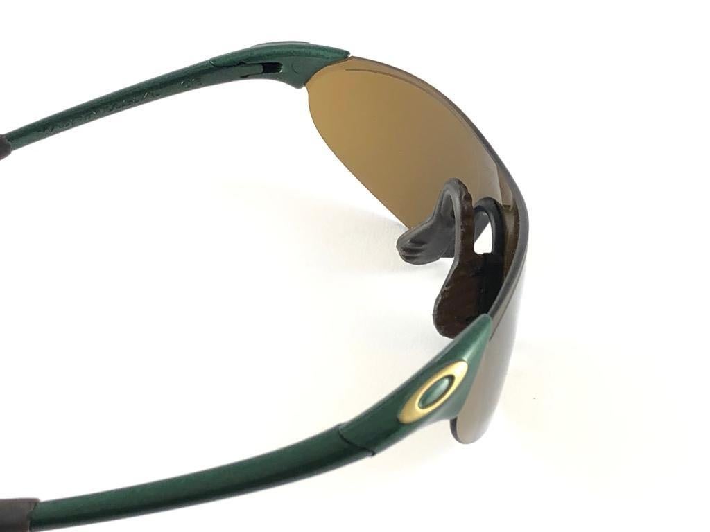 Neu Vintage Sports Oakley 0,7 JOKER Gold Iridium-Lenses 1999 Sonnenbrille, Vintage, Eichenholz  im Zustand „Neu“ im Angebot in Baleares, Baleares