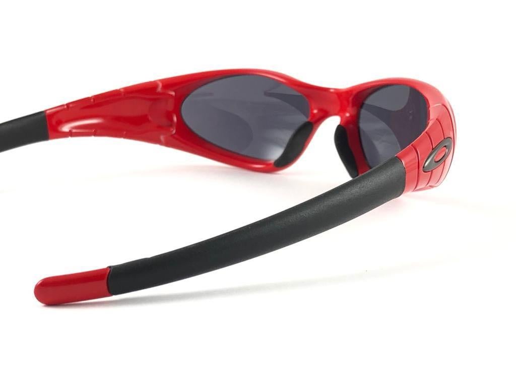 New Vintage Sports Oakley Eye Jacket Red 3.0 Iridium Lenses 1999 Sunglasses 2