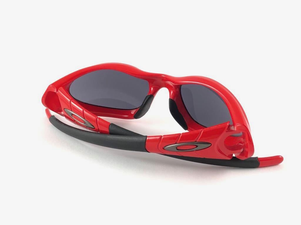 Women's or Men's New Vintage Sports Oakley Eye Jacket Red 3.0 Iridium Lenses 1999 Sunglasses