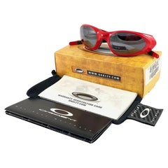New Vintage Sports Oakley Eye Jacket Red 3.0 Iridium Lenses 1999 Sunglasses 